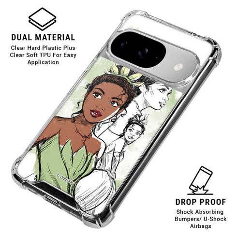 Disney Princess Tiana Sketch Google Pixel 10 Clear Case